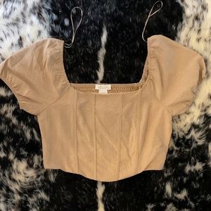 Tan cropped top